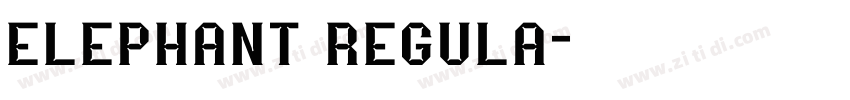 elephant regula字体转换